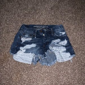 High waisted jean shorts
